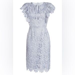Rachel Parcell Floral Lace Sheath Dress Powder Blue Small